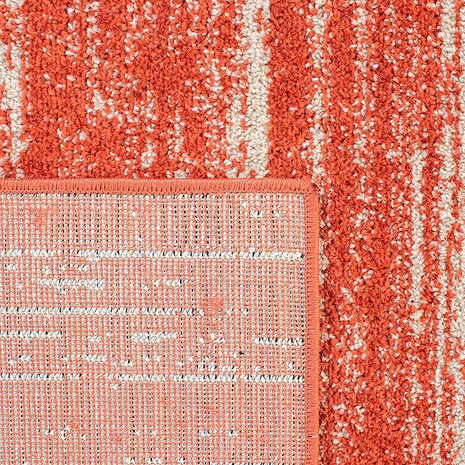 SAFAVIEH Area Rug 8x10 - Adirondack Collection - Large - Orange & Grey, Modern Ombre Design, Non Shedding & Easy to Clean, Ideal for Living Room, Bedroom, Office, Dining Space (ADR113P)