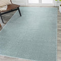 Eyely UES100S-15 Supersoft Haze Solid Low-Pile Indoor Area Rug, Coastal, Bohemian, Minimalist, Classic, Casual for Bedroom,Kitchen,Living Room,Non Shedding,Easy-Washing, Blue, 12 X 15