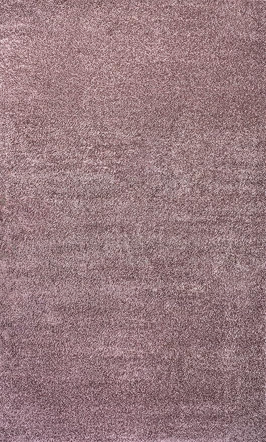 Eyely UES100R-4 Supersoft Haze Solid Low-Pile Indoor Area Rug Casual;Contemporary;Solid;Traditional, Bedroom, Kitchen, Living Room, Easy-Cleaning, Non-Shedding, 4 X 6, Light Purple