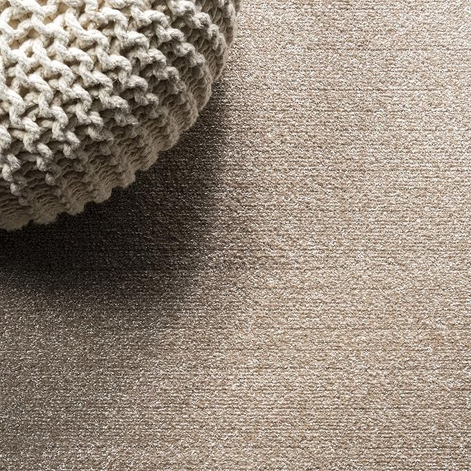 JONATHAN Y Haze Solid Low-Pile Beige Runner Rug 2x14, Coastal,Bohemian,Minimalist,Classic, Easy-Cleaning for Living Room,Bedroom,Kitchen,Pet Friendly,Non-Shedding (SEU100G-214)
