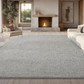 Bedsure 5x7 Faux Wool Area Rugs for Living Room, Machine Washable Carpet, Non-Slip Backing, Pet Friendly Throw Rug for Bedroom Dining Room, Gray
