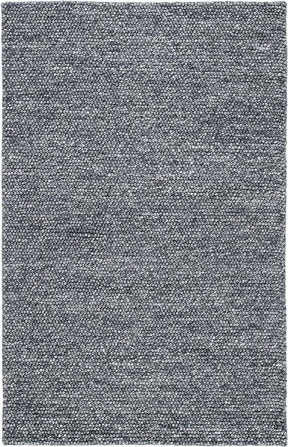 SAFAVIEH Area Rug 4x6 - Natura Collection - Dark Grey, Handmade Wool Blend, Textured Design, Ideal for Living Room, Bedroom, Dining Space (NAT620H)