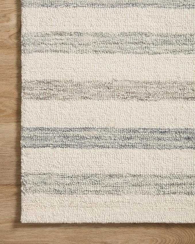 Loloi Chris Loves Julia Chris Collection CHR-05 Ivory/Slate 5'-0'' x 7'-6'', .50" Pile Height, Area Rug