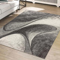 LUXE WEAVERS Spiral Abstract Gray 8x10 Area Rug
