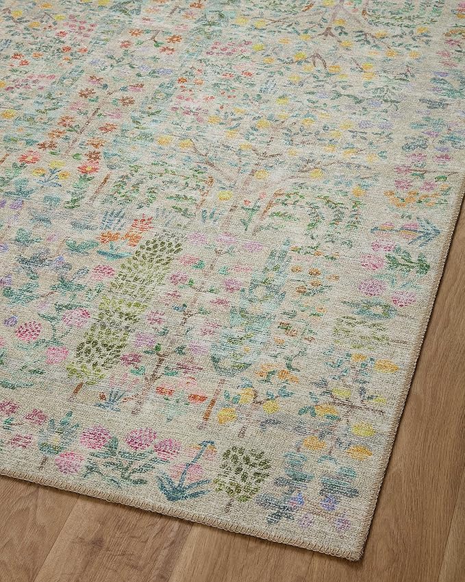 Loloi Rifle Paper Co. Maison Collection MAO-07 Khaki 2'-3" x 3'-9", .19" Pile Height, Accent Rug
