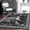 GLORY RUGS Area Rugs Marble 5x7 Black Gray Carpet Modern Abstract Rug Living Room Dining Bedroom Rug