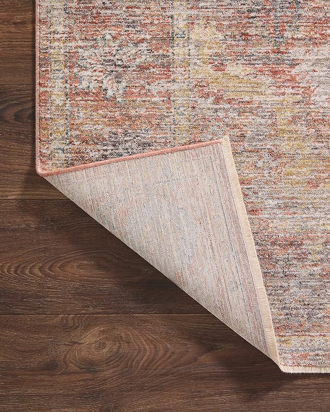 Loloi Magnolia Home by Joanna Gaines Millie Collection MIE-04 Sunset/Multi 2'-7" x 8'-0", .25" Pile Height, Runner Rug