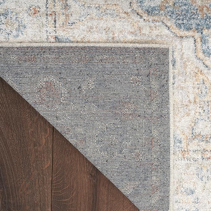 Nourison Home Astra Machine Washable Traditional Denim Multi 7'10" x 10' Area Rug, Easy Clean, Non Shedding, Bed Room, Living Room, Dining Room, Kitchen (8x10)