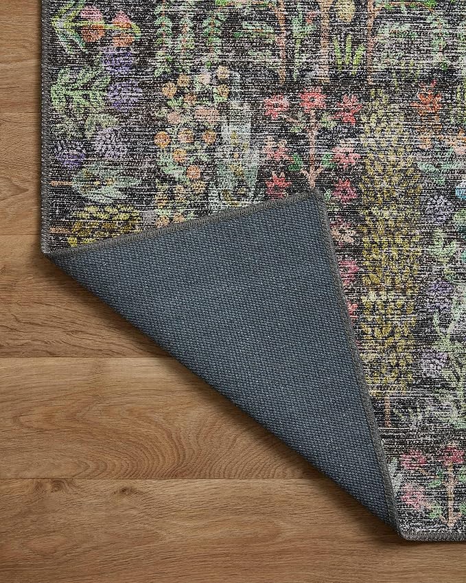 Loloi Rifle Paper Co. Maison Collection MAO-07 Charcoal 2'-6" x 9'-6", .19" Pile Height, Runner Rug