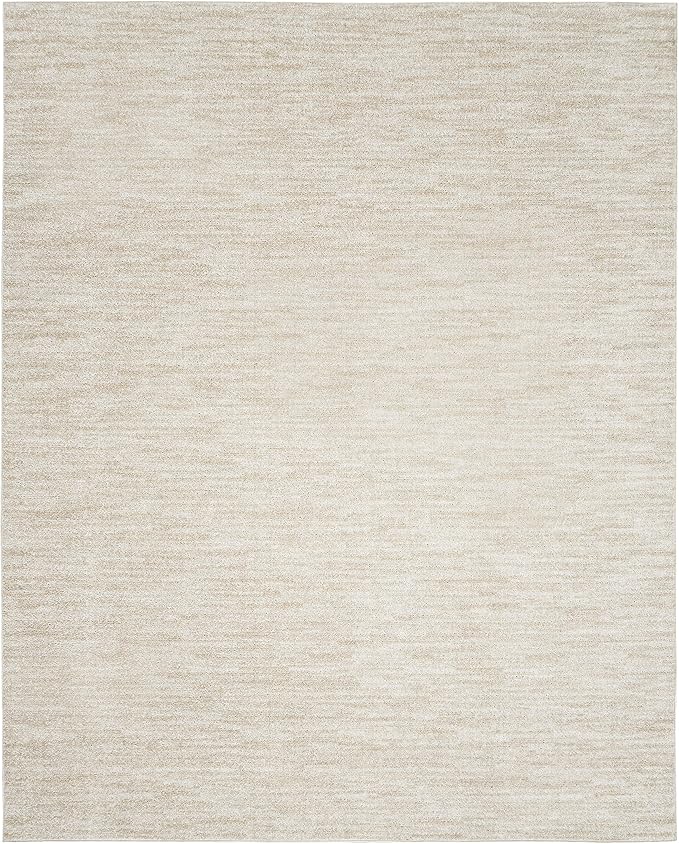 Nourison Home Nourison Essentials Ivory Beige 12' x 15' Area Rug - Easy Clean, Non Shedding, Bed Room, Living Room, Dining Room, Kitchen (12' x 15')