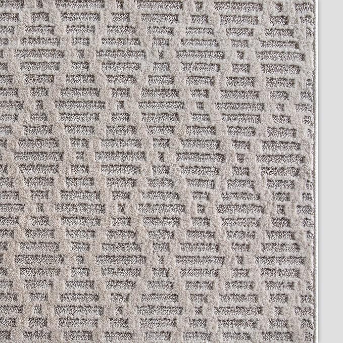 Well Woven Custom Size Hallway & Stair Runner- Harlow Babylon Taupe 31 Inches Wide x 35 Feet Long Runner (31" x 35') Runner Rug - Moroccan Diamond Pattern, Ultra-Soft, Easy-Clean