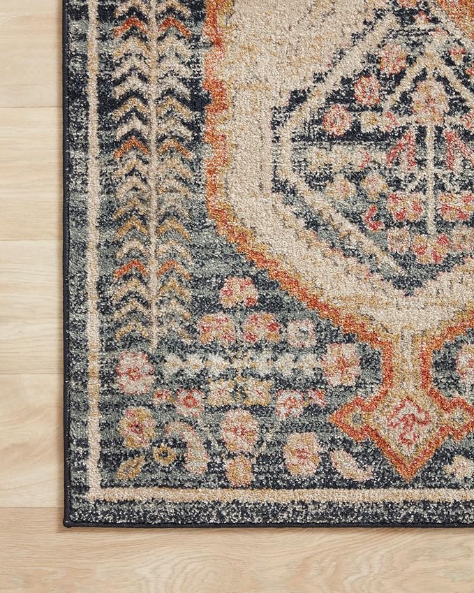 Loloi Jocelyn Collection JOC-05 Navy/Multi 7'-10" x 10' .38" Thick Area Rug