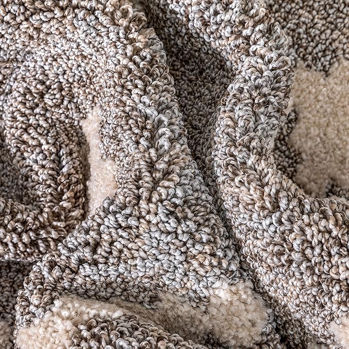 Well Woven Custom Size Hallway Stair Runner - Choose Your Length - Ainsley Ivory Diamond Trellis Geometric Tribal - 27 Inches Wide x 19 Feet Long Runner (27" x 19' Runner) Rug