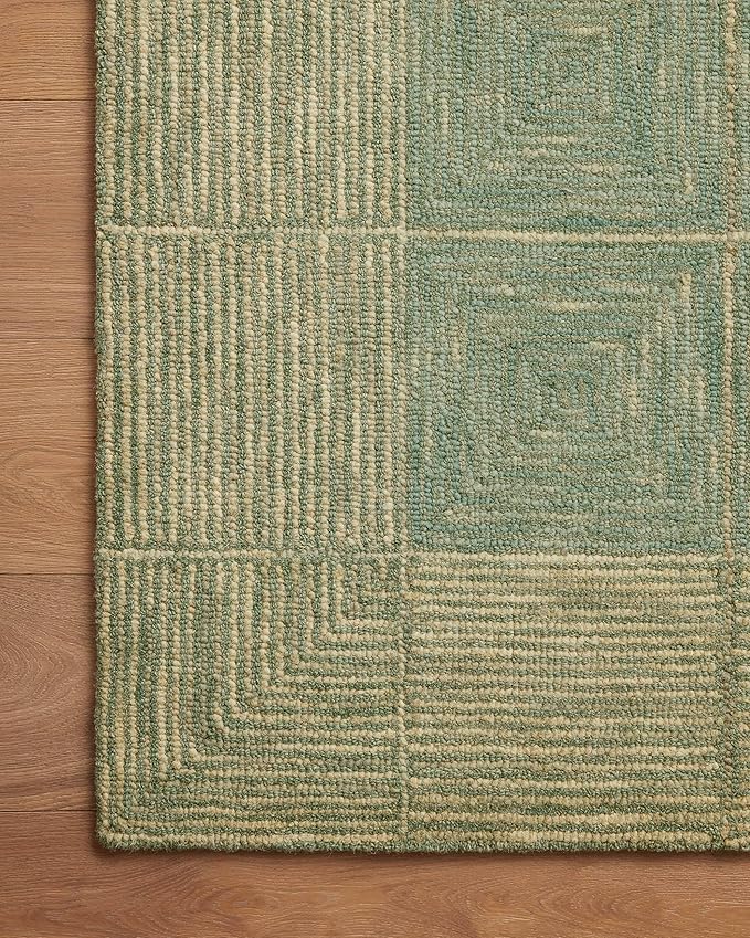 Loloi Chris Loves Julia Francis Collection FRA-02 Green/Natural 7'-9" x 9'-9" Area Rug