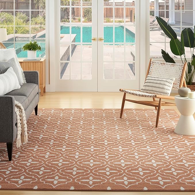 Nourison Home Nourison Essentials Copper 8' x 10' Area Rug - Easy Clean, Non Shedding, Bed Room, Living Room, Dining Room, Kitchen (8' x 10')