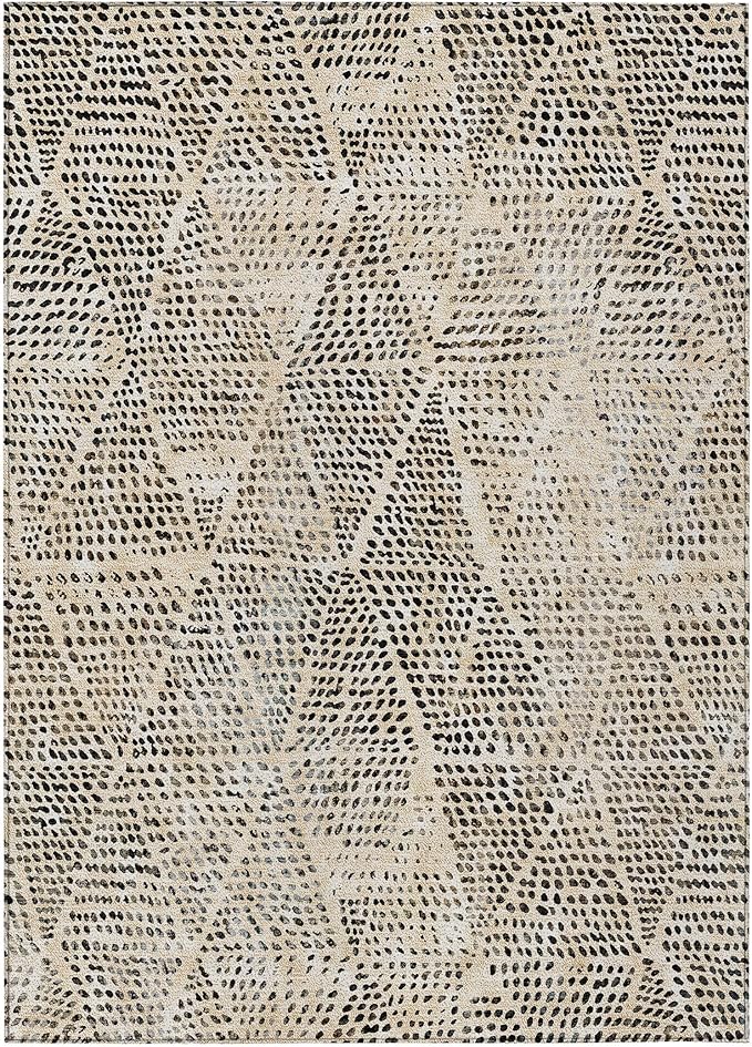 Addison Rugs Chantille ACN591 Beige 3' x 5' Indoor Outdoor Area Rug, Easy Clean, Machine Washable, Non Shedding, Bedroom, Living Room, Dining Room, Kitchen, Patio Rug