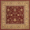 Unique Loom Voyage Collection Traditional Oriental Classic Intricate Design Area Rug (5' 0 x 5' 0 Square, Red/Gold)
