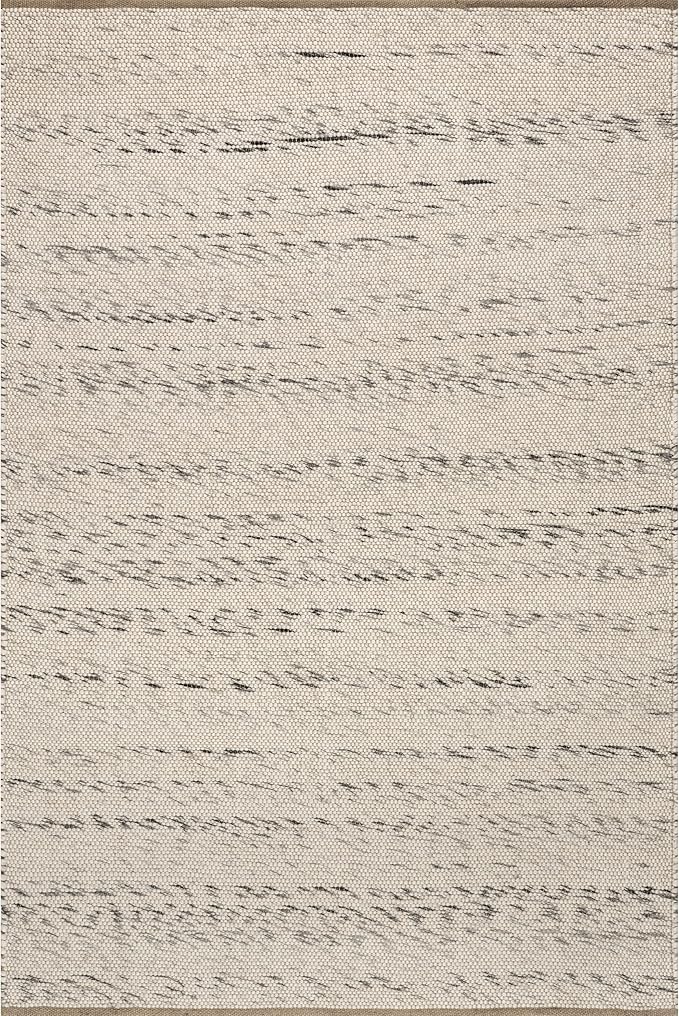 Rugs USA Hamptons Marled Ivory/Grey, 9'6" x 13'6", Hand Woven, Marled, Tassel, Soft and Cozy, High Traffic, Stain Resistant, Easy Clean, Durable Area Rug for Bedroom, Living Room, Dining, Den, Foyer