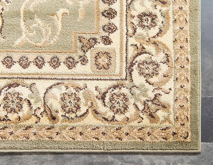 Unique Loom Versailles Collection Traditional Classic Medallion Floral Motif Area Rug (2' 2 x 6' 0 Runner, Green/ Ivory)