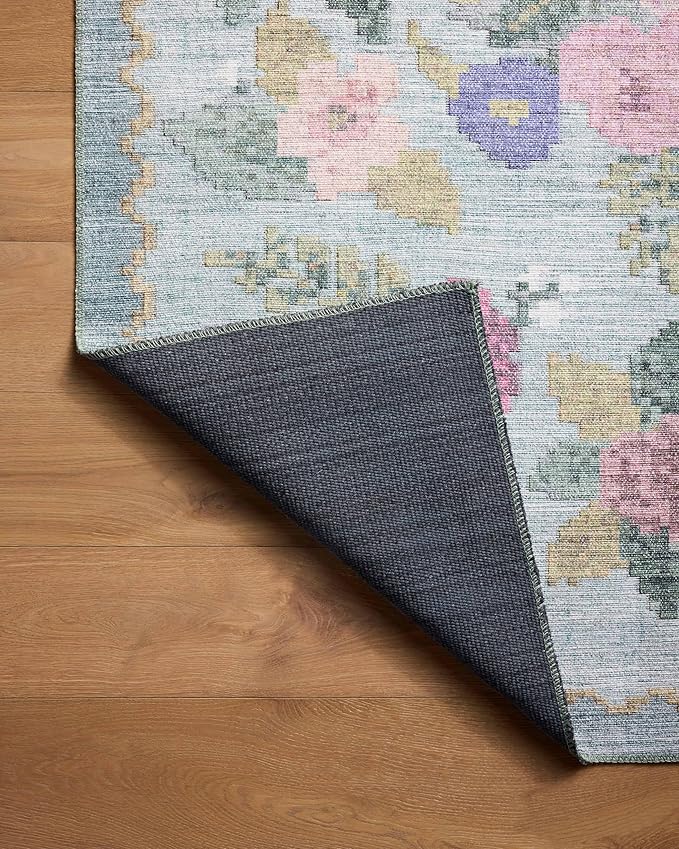 Loloi Rifle Paper Co. Rosa Collection RSA-02 Sky 2'-6" x 12'-0" Runner Rug