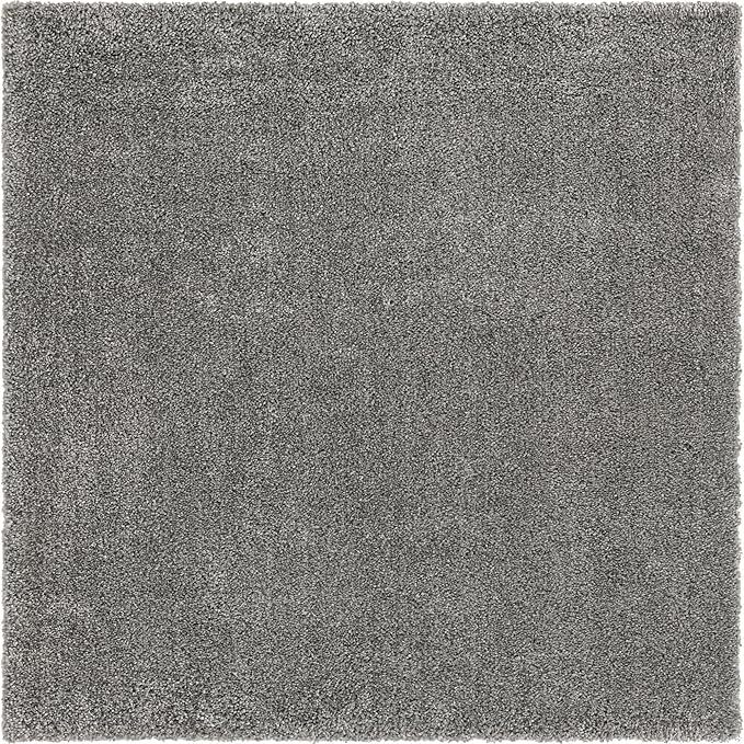 Unique Loom Solo Collection Area Rug - Calabasas (5' 3" Square, Gray)