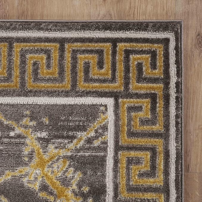 GLORY RUGS Area Rugs Marble 4x5 Brown Gold Carpet Modern Abstract Rug Living Room Dining Bedroom Rug