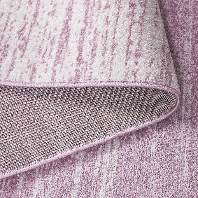 SAFAVIEH Adirondack Collection Area Rug - 4' Square, Cream & Purple, Modern Ombre Design, Non Shedding & Easy to Clean, Ideal for Living Room, Bedroom, Office, Dining Space (ADR113L)