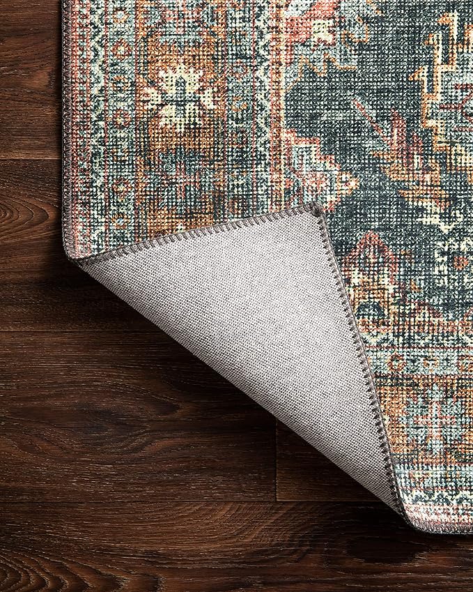 Loloi Skye Collection SKY-10 Sea/Rust 2'-6" x 10'-0" Runner Rug