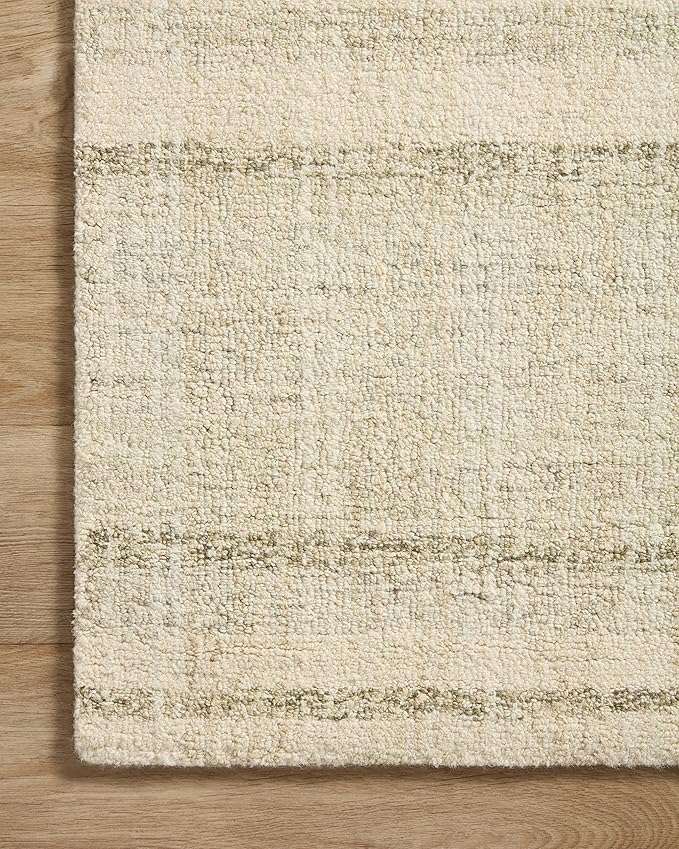Loloi Chris Loves Julia Chris Collection CHR-02 Natural/Sage 8'-6'' x 11'-6'', .50" Pile Height, Area Rug