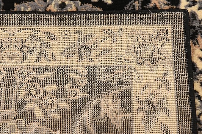 Unique Loom Sialk Hill Collection Area Rug - Washington (2' 2" x 8' 2" Runner Black/Gray)
