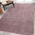 Eyely UES100R-5 Supersoft Haze Solid Low-Pile Indoor Area Rug Casual;Contemporary;Solid;Traditional, Bedroom, Kitchen, Living Room, Easy-Cleaning, Non-Shedding, 5 X 8, Light Purple