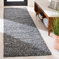 SAFAVIEH Natura Collection Runner Rug - 2'3" x 8', Dark Grey, Handmade Wool Blend, Textured Design, Ideal for Hallway, Bedroom, Foyer (NAT620H)