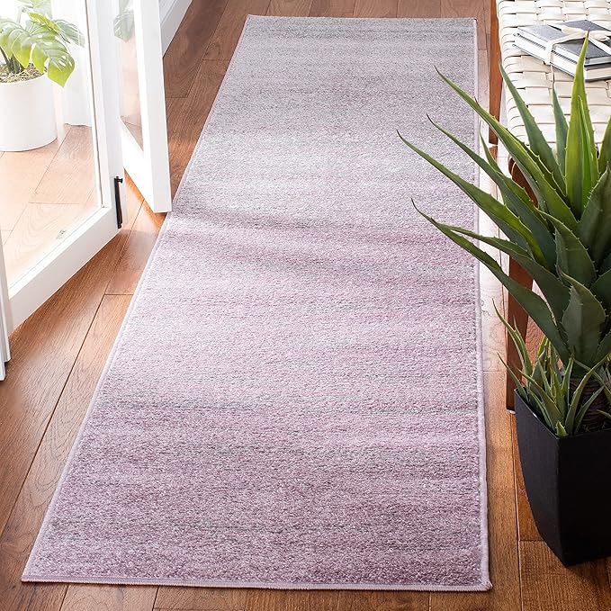 SAFAVIEH Adirondack Collection Runner Rug - 2'6" x 8', Purple & Green, Modern Ombre Design, Non Shedding & Easy to Clean, Ideal for Hallway, Foyer, Kitchen, Entryway, Bedroom (ADR113V)
