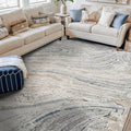 Rugshop Marble Swirl Distressed Gray Area Rug 5' x 7' Ideal for Medium Living Rooms, Bedrooms, or Under Dining Tables