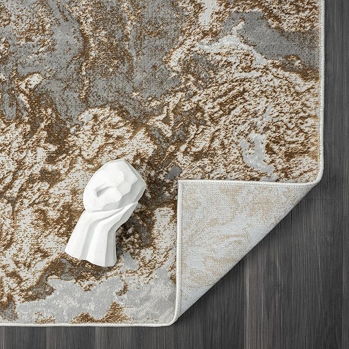 LUXE WEAVERS Marble Swirl Abstract Area Rug, Gray 8x10