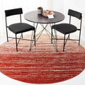 SAFAVIEH Adirondack Collection Area Rug - 6'7" Round, Orange & Grey, Modern Ombre Design, Non Shedding & Easy to Clean, Ideal for Living Room, Bedroom, Office, Dining Space (ADR113P)