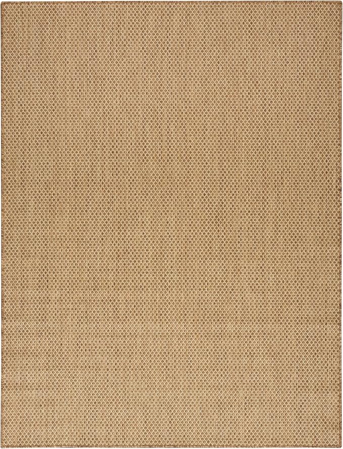 Nourison Home Courtyard Jute 8' x 10' Area Rug - Easy Clean, Non Shedding, Bed Room, Living Room, Dining Room, Kitchen (8' x 10')