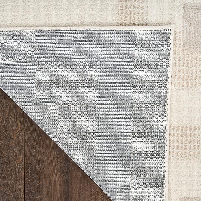 Nourison Home Nordic Ivory Beige 2' x 6' Area Rug - Easy Clean, Non Shedding, Bed Room, Living Room, Dining Room, Kitchen (6' Runner)