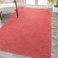 Eyely UES100E-8 Supersoft Haze Solid Low-Pile Indoor Area Rug Casual;Contemporary;Solid;Traditional, Bedroom, Kitchen, Living Room, Easy-Cleaning, Non-Shedding, 8 X 10, Red