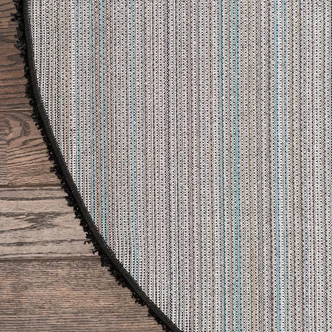 Unique Loom Solid Shag Collection Area Rug (5' 3" Round, Jet Black)