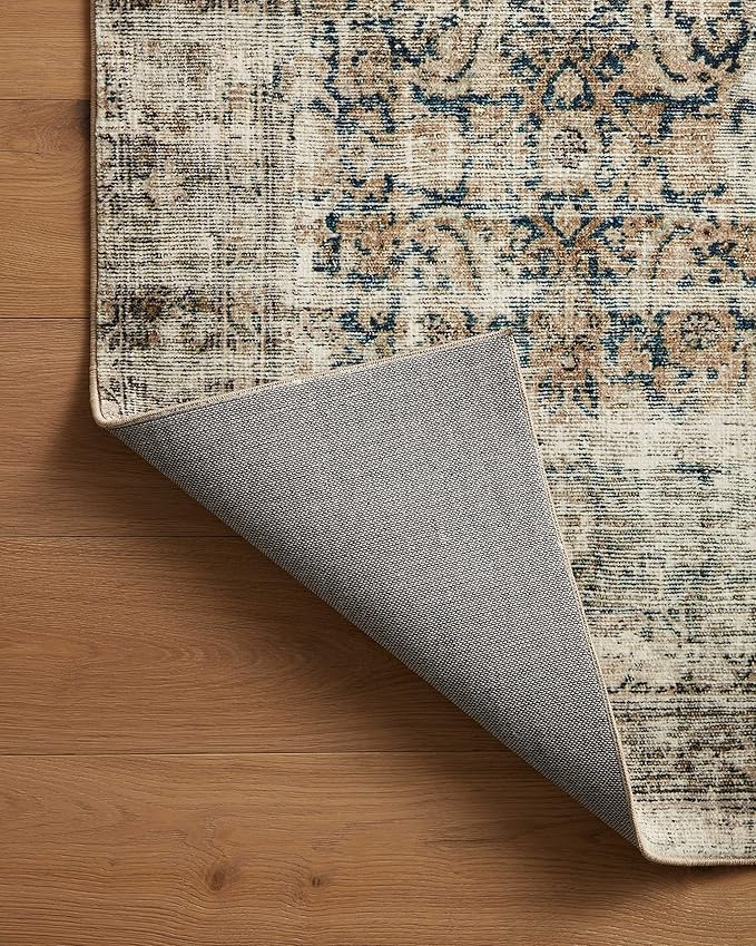 Loloi Amber Lewis Morgan Collection MOG-02 Navy/Sand 2'-3" x 11'-6" 38" Thick Runner Rug feat. CloudPile, Neutral, Room Décor, Vintage Inspired, Livingroom, Bedroom, Dining Area
