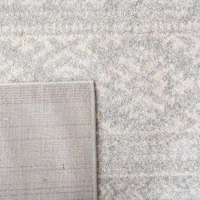 SAFAVIEH Tulum Collection Area Rug - 11' Square, Light Grey & Ivory, Moroccan Boho Tribal Design, Non-Shedding & Easy to Clean, Ideal for Living Room, Bedroom, Dining Space (TUL272F)