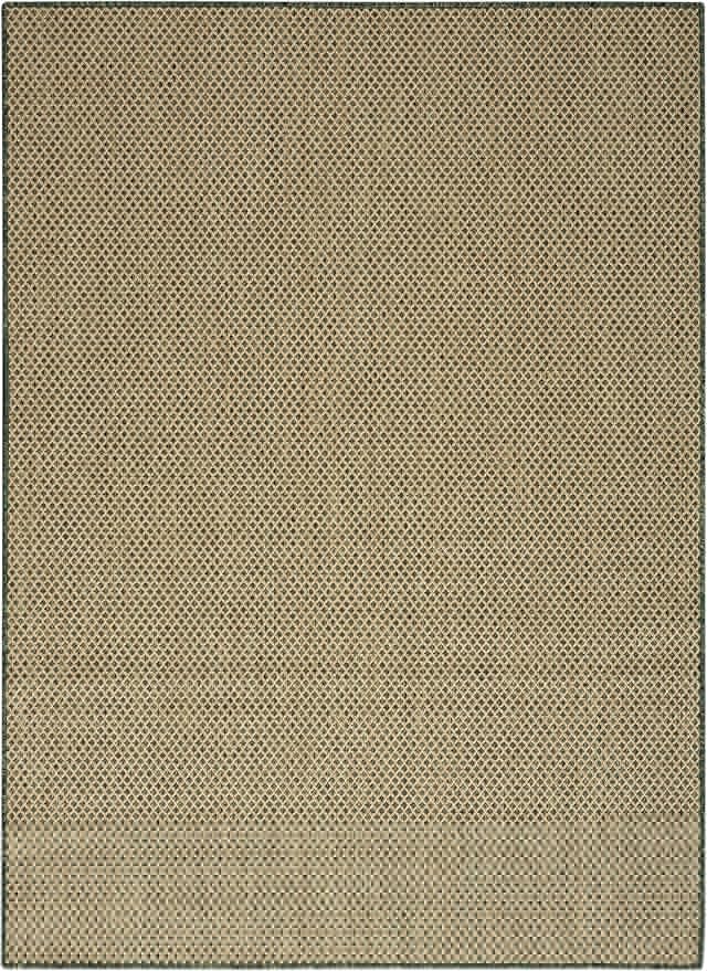 Nourison Home Courtyard Green 6' x 9' Area Rug - Easy Clean, Non Shedding, Bed Room, Living Room, Dining Room, Kitchen (6' x 9')