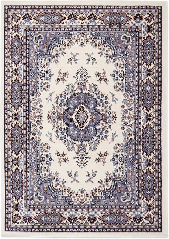 Home Dynamix Premium Sakarya Traditional Medallion Border Area Rug, Porcelain, 7'8"x10'7" Rectangle