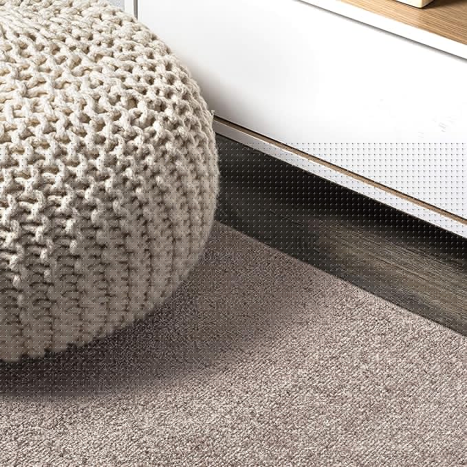 Eyely UES100J-5R Supersoft Haze Solid Low-Pile Indoor Area Rug Casual;Contemporary;Solid;Traditional, Bedroom, Kitchen, Living Room, Easy-Cleaning, Non-Shedding, 5' Round, Brown