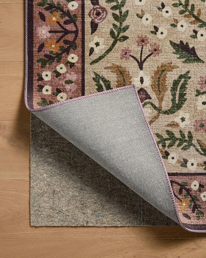 Loloi Rifle Paper Co. Canopy Collection CNP-03 Aubergine 7'-6" x 9'-6" Area Rug