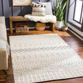 Mark&Day Area Rugs, 6x9 Greensburg Global Cream Area Rug, Cream Grey Carpet for Living Room, Bedroom or Kitchen (6' x 9')