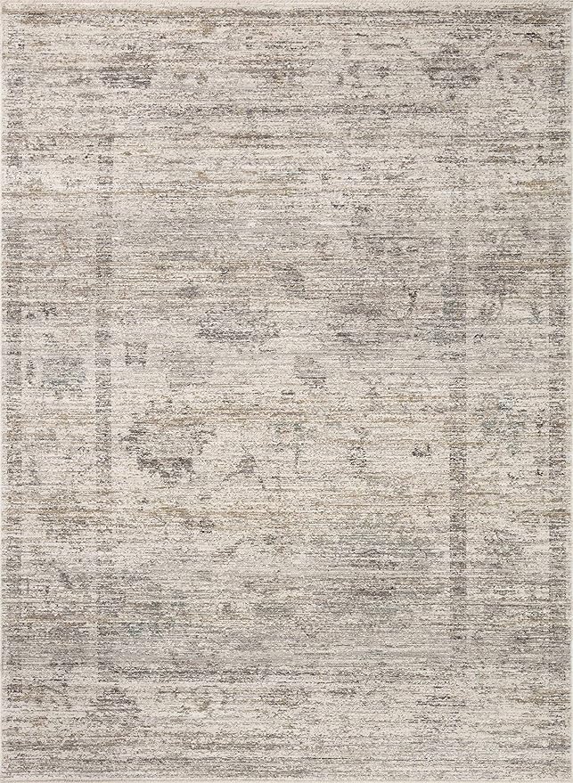 Loloi Magnolia Home by Joanna Gaines Millie Collection MIE-01 Silver/Dove 9'-6" x 13'-1", .25" Pile Height, Area Rug