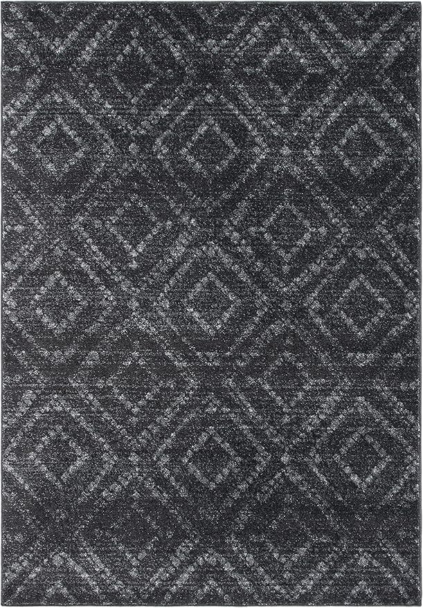 SAFAVIEH Adirondack Collection Accent Rug - 4' x 6', Dark Grey & Grey, Modern Distressed Design, Non-Shedding & Easy Care, Ideal for High Traffic Areas in Entryway, Living Room, Bedroom (ADR131F)
