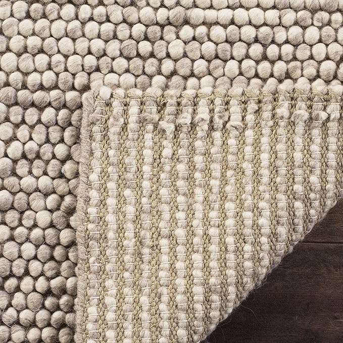 SAFAVIEH Area Rug 12x18 - Natura Collection - Large - Beige, Handmade Wool Blend, Textured Design, Ideal for Living Room, Bedroom, Dining Space (NAT620B)